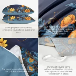 Chinese Scenery Series Landscape Pattern Duvet Cover Set Comforter Set,printed Boho Comforter Cover Cotton Bedding Sets With Envelope Pillowcase, Room Decor King Queen Duvet Cover