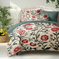 Chinese Scenery Series Landscape Pattern Duvet Cover Set Comforter Set,printed Boho Comforter Cover Cotton Bedding Sets With Envelope Pillowcase, Room Decor King Queen Duvet Cover