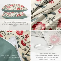 Chinese Scenery Series Landscape Pattern Duvet Cover Set Comforter Set,printed Boho Comforter Cover Cotton Bedding Sets With Envelope Pillowcase, Room Decor King Queen Duvet Cover