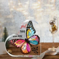 Christian Gifts For Women Faith Inspirational Gifts Acrylic Religious Desk Decor Bible Verse Gift Butterfly Scripture Gifts Motivational Gifts Halloween Gifts Art Craft Ornament Gift