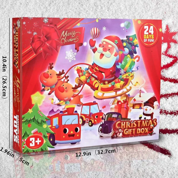Christmas Advent Calendar 2025, Advent Calendar Children with 24 Days Countdown Pulls Back Cars Toy Christmas Countdown Calendar Blind Box Gift for Kids Boys and Girls