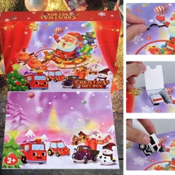 Christmas Advent Calendar 2025, Advent Calendar Children with 24 Days Countdown Pulls Back Cars Toy Christmas Countdown Calendar Blind Box Gift for Kids Boys and Girls