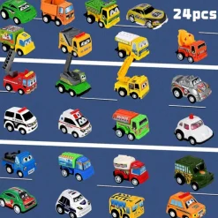 Christmas Advent Calendar 2025, Advent Calendar Children with 24 Days Countdown Pulls Back Cars Toy Christmas Countdown Calendar Blind Box Gift for Kids Boys and Girls