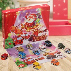 Christmas Advent Calendar 2025, Advent Calendar Children with 24 Days Countdown Pulls Back Cars Toy Christmas Countdown Calendar Blind Box Gift for Kids Boys and Girls
