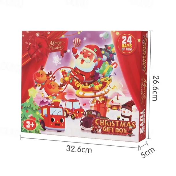 Christmas Advent Calendar 2025, Advent Calendar Children with 24 Days Countdown Pulls Back Cars Toy Christmas Countdown Calendar Blind Box Gift for Kids Boys and Girls