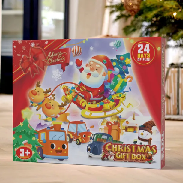 Christmas Advent Calendar 2025, Advent Calendar Children with 24 Days Countdown Pulls Back Cars Toy Christmas Countdown Calendar Blind Box Gift for Kids Boys and Girls