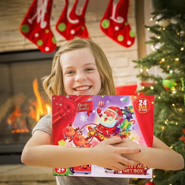 Christmas Advent Calendar 2025, Advent Calendar Children with 24 Days Countdown Pulls Back Cars Toy Christmas Countdown Calendar Blind Box Gift for Kids Boys and Girls