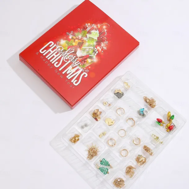 Christmas Advent Calendar 2025 Xmas Gift Countdown Bracelets Making Kit 24 Days Christmas Gift DIY Charm Beads and Bracelets for Girls Women Kids