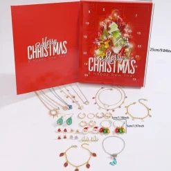 Christmas Advent Calendar 2025 Xmas Gift Countdown Bracelets Making Kit 24 Days Christmas Gift DIY Charm Beads and Bracelets for Girls Women Kids