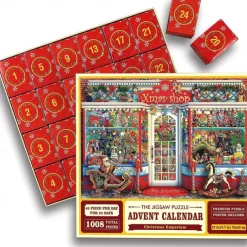 Christmas Advent Calendar Jigsaw Puzzle for Girls and Boys, 1008 Pieces Christmas Puzzle Countdown Calendar, Halloween Advent Calendar