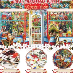 Christmas Advent Calendar Jigsaw Puzzle for Girls and Boys, 1008 Pieces Christmas Puzzle Countdown Calendar, Halloween Advent Calendar