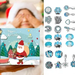Christmas Advent Calendar 2025 Xmas Gift Countdown Bracelets Making Kit 24 Days Christmas Gift DIY Charm Beads and Bracelets for Girls Women Kids