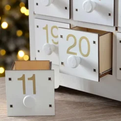 Christmas Advent Calendars Wood House LED Lights 24 Days Countdown Storage Organization Figurines Room Home Decor 2025 News