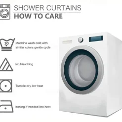 Christmas Bathroom Deco Shower Curtain with Hooks Bathroom Decor Waterproof Fabric Shower Curtain Set with12 Pack Plastic Hooks