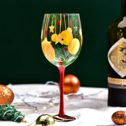 Christmas Deco Wine Glasses, Ideal for White Wine, Red Wine, or Cocktails, Novelty Gift for Birthdays, Weddings, Valentine's Day