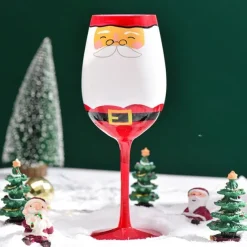 Christmas Deco Wine Glasses, Ideal for White Wine, Red Wine, or Cocktails, Novelty Gift for Birthdays, Weddings, Valentine's Day
