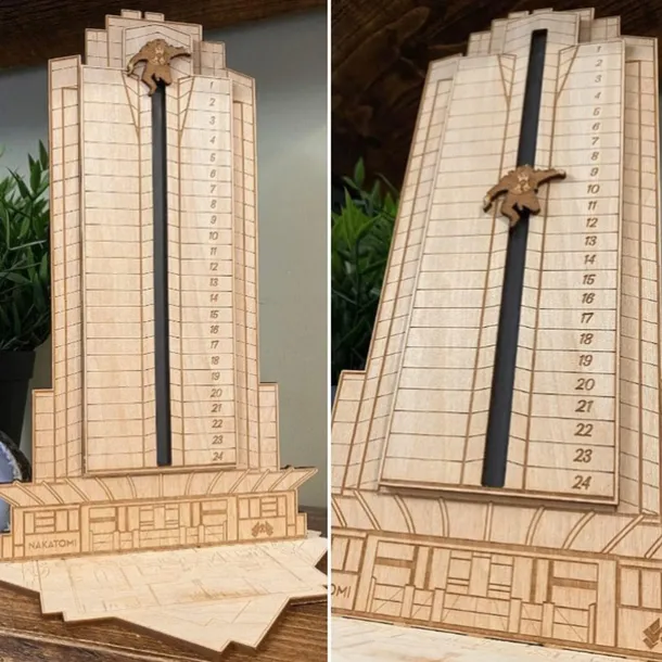 Christmas Die Hard Advent Calendar 2025 | Hans Gruber Advent Calendar | Wooden Advent Calendar | Christmas Countdown Advent Calendars | Funny Gifts Unique the Offices Advent Calendar