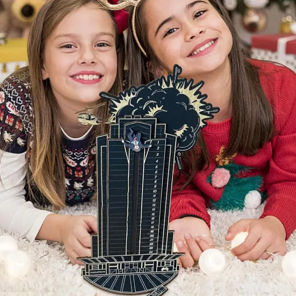 Christmas Die Hard Advent Calendar 2025 | Hans Gruber Advent Calendar | Wooden Advent Calendar | Christmas Countdown Advent Calendars | Funny Gifts Unique the Offices Advent Calendar