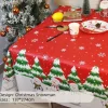 Christmas Disposable Tablecloth – Festive Snowflake Plastic Oil-Proof Table Cover for Holiday Party Decorations
