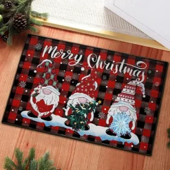 Christmas Door Mat, Christmas Welcome Rug For Front Door Decoration, Bathroom Carpet Foot Pad Rug Entryway Decor