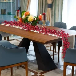 Christmas Garland Christmas Decorations Garland with Pine Cones Red Berries Bristle Pine Garland Xmas Decoration Indoor Outdoor Home Mantle Fireplace Holiday Decor Christmas