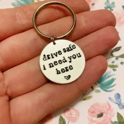 Christmas Gifts Anniversary Gift Drive Safe Keychain I Love You I Glass Keyring Valentine's Day Gift For Girlfriend Wife For Boyfriend Husband