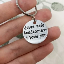 Christmas Gifts Anniversary Gift Drive Safe Keychain I Love You I Glass Keyring Valentine's Day Gift For Girlfriend Wife For Boyfriend Husband