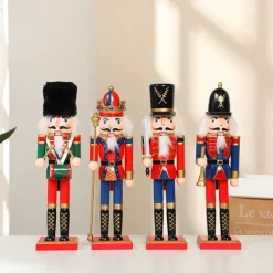 Christmas Nutcracker Christmas Walnut Soldier Decoration Bookcase Living Room Study Wooden Crafts Decoration