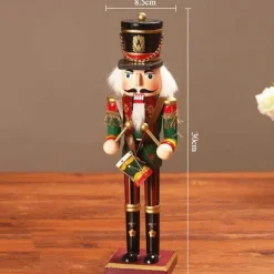 Christmas Nutcracker Christmas Walnut Soldier Decoration Bookcase Living Room Study Wooden Crafts Decoration