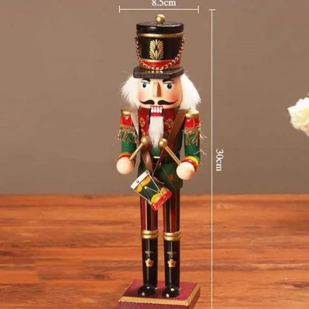 Christmas Nutcracker Christmas Walnut Soldier Decoration Bookcase Living Room Study Wooden Crafts Decoration