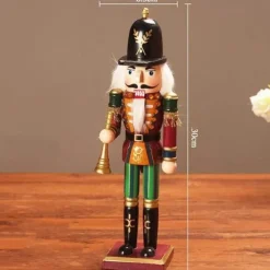 Christmas Nutcracker Christmas Walnut Soldier Decoration Bookcase Living Room Study Wooden Crafts Decoration