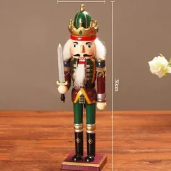 Christmas Nutcracker Christmas Walnut Soldier Decoration Bookcase Living Room Study Wooden Crafts Decoration