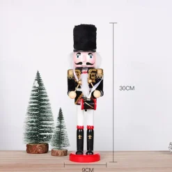 Christmas Nutcracker Christmas Walnut Soldier Decoration Bookcase Living Room Study Wooden Crafts Decoration