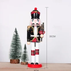 Christmas Nutcracker Christmas Walnut Soldier Decoration Bookcase Living Room Study Wooden Crafts Decoration
