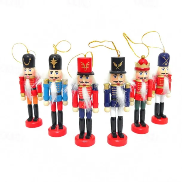 Christmas Nutcracker Christmas Walnut Soldier Decoration Bookcase Living Room Study Wooden Crafts Decoration