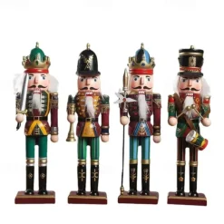 Christmas Nutcracker Christmas Walnut Soldier Decoration Bookcase Living Room Study Wooden Crafts Decoration