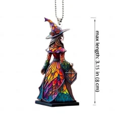 Christmas Ornament Acrylic 2D Flat Printed Keychain, Optional Acrylic Ornament and Car Rear View Mirror Accessories Memorial Gifts Pack