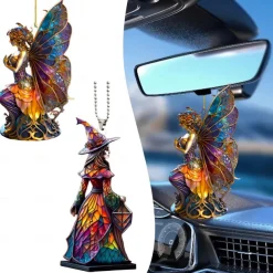 Christmas Ornament Acrylic 2D Flat Printed Keychain, Optional Acrylic Ornament and Car Rear View Mirror Accessories Memorial Gifts Pack