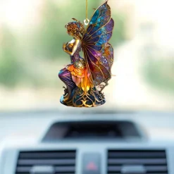 Christmas Ornament Acrylic 2D Flat Printed Keychain, Optional Acrylic Ornament and Car Rear View Mirror Accessories Memorial Gifts Pack