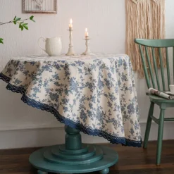 Christmas Round Tablecloths Festive and Decorative Holiday Table Covers Perfect for Round Tables Ideal for Christmas Dinners and Seasonal Home Decor