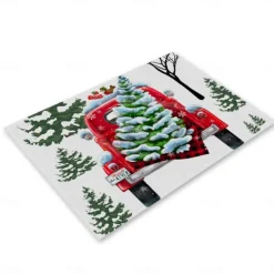 Christmas Table Runner Festive Holiday Table Decor Adds Seasonal Charm to Your Dining or Coffee Table Perfect for Christmas Gatherings and Winter Celebrations