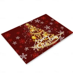 Christmas Table Runner Festive Holiday Table Decor Adds Seasonal Charm to Your Dining or Coffee Table Perfect for Christmas Gatherings and Winter Celebrations