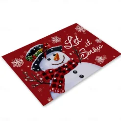 Christmas Table Runner Festive Holiday Table Decor Adds Seasonal Charm to Your Dining or Coffee Table Perfect for Christmas Gatherings and Winter Celebrations