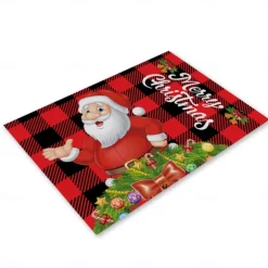 Christmas Table Runner Festive Holiday Table Decor Adds Seasonal Charm to Your Dining or Coffee Table Perfect for Christmas Gatherings and Winter Celebrations