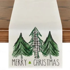 Christmas Table Runner Festive Holiday Table Decor Adds Seasonal Charm to Your Dining or Coffee Table Perfect for Christmas Gatherings and Winter Celebrations