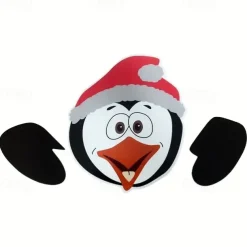 Christmas Themed Fence Decoration Xmas Fence Insert Wooden Santa Claus Reindeer Snowman Fence Decoration Garden Decoration Insert