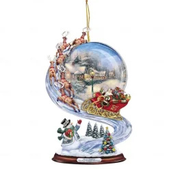 Christmas Tree Decoration, Santa Claus 2D Acrylic Hanging Crafts Car Pendant Xmas Gift Home Decoration