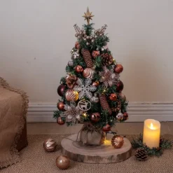 Christmas Tree Light Package Desktop Counter 45cm 60cm Luminous Christmas Tree Decoration Supplies