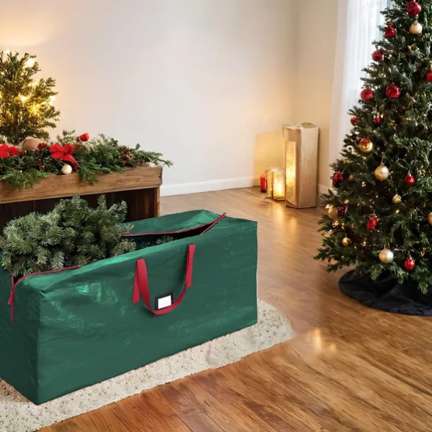 Christmas Tree Storage Bag Heavy Duty Christmas Tree Bag Red - Tree Bags For Storage - Xmas Tree Storage Bag Holds 7.5-9 Ft Christmas Tree Bag For All Year Round Christmas Storage