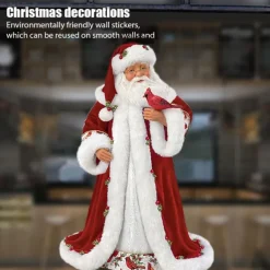 Christmas Window Stickers Tree Winter Garland Window Stickers Home Decoration Crystal Tree Santa Claus Snowman Rotating Sculpture Decorations Removable Paste